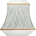 Original Pawleys Island Deluxe Meadow DuraCord Rope Hammock – 13 ft. x 65 in, 2-Person, 450 lb Capacity, Oak Spreader Bar, Zinc-Plated Hardware, Handcrafted in The USA