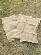 All Natural Reusable Jute Burlap Sacks 24" x 40" | Potato Sack Race Bags for Kids & Adults | Perfect Birthday Party Game | Biodegradable Food Storage | Shrub & Plant Frost Protection (Set of 4 Sacks)
