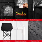 Portable Steam Sauna for Home,Personal Steam Room,Sauna Box,Home Sauna,Steam Sauna Tent for Steam Detox Relaxation Spa (Aluminum Film)