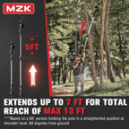 MZK 2-in-1 Cordless Pole Saw & Mini Chainsaw with 3 Replacement Chain, 20V Battery Pole Chainsaw, 4.5" Cutting Capacity, 13ft Reach Pole Saw for Tree Trimming(2 Batteries and Fast Charger Included)