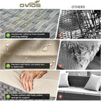 ovios 15 Pieces Patio Furniture Set, Outdoor Wicker Sectional Sofa with Swivel Chairs Coffee Table, Modern Modular Deep Seat Rattan Couch Conversation Sets, Beige