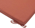Magpie Fabrics Indoor Outdoor Waterproof Square Chair Cushion, 18" x 18" x 2.5", 2 Pack, Water Resistant Seat Cushions, for Patio Garden Office, Coral