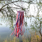 Satin Ribbon Windsock Streamer, Outdoor Decorations for Your Patio, Garden, Yard, Dock and Camper, 41-Inch, WS41-LBH