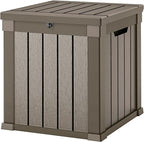 GOOBED Outdoor Storage Box, Weather-Resistant Resin Deck Box, 51-Gallon Storage Container for Patio Cushions, Pool Accessories, Garden Tools, Lockable, Easy Maintenance, Taupe