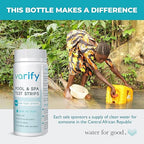 Varify 7 in 1 Pool and Spa Test Strips- Easy to Use Water Testing Kit for Pool, Spa, Hot Tub & More - Tester Strip for Water Hardness, Chlorine, Bromine, pH, Alkalinity and Cyanuric Acid (100 Strips)