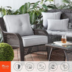 Greendale Home Fashions Sunbrella 21" x 14" Rectangle Outdoor Throw Pillow with Removable Cover (Set of 2), Canvas Granite 2 Count
