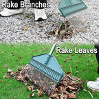 Thatch Rake 66-Inch Adjustable Handle Dethatcher Rake,17-Inch Wide Leaf Rakes, Suitable for Gardens, Yards, Lawns, Used for Cleaning Dead Grass, Thatch, Leaves, Pine Needles, Branches