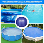 Round Pool Pillow for Above Ground Pools - 8ft Air Pillow for Winterizing, 0.5mm PVC Material, 2x 16.5ft Rope