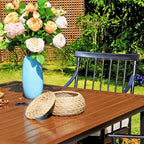 Sophia & William 5 Pcs Patio Furniture Outdoor Dining Set, Metal Patio Table and Chairs, Adjustable Umbrella Hole & Seat Cushion, Weather Resistant Patio Conversation Bistro Set for Yard Deck