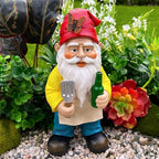 Mood Lab Garden Gnome - BBQ Chef Gnome - 9.45 Inch Tall Statue Lawn Garden Figurine - for Outdoor & House Decor