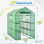 Machrus Ogrow Greenhouse Kit, Multiple Sizes - Green House, Small Greenhouses Outside, Kit Small Greenhouses Outdoors, Mini Greenhouse Outdoor.