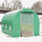 YITAHOME10'x7'x7' Greenhouses Large Walk-in Green House Heavy Duty Tunnel Green Houses Outdoor Portable Plant Gardening Upgraded Galvanized Steel Frame Zipper Doors 5 Crossbars Garden