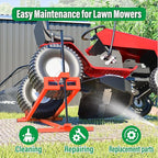 Lawn Mower Lift Jack 880Lbs Riding Mower Lift with Manual Handle and Power Tool Extension Handle Space-Saving Foldable Lawn Tractor Lift for Lawn mowers and Garden Tractors (Orange)