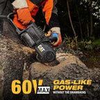 Caterpillar DG631 60V Brushless 18” Chainsaw, Battery Chainsaw with Chain Brake for Safety, Electric Chainsaw Cordless with Tool-Free Chain Tensioning – Battery & Charger Included