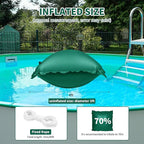 3 Pack Pool Pillow for Above Ground Pools, 4x4 Ft Air Pillow for Closing Winter Winterizing Kit, 0.5mm PVC Material, 2X 16.5Ft Rope (Green)