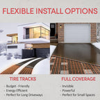 Electric Snow and Ice Melting Underground Cable 128 feet, Covers 42 sqft at up to 38 Watts/sqft, 240V – Radiant Heated Driveways, Walkways, Stairs – Installs Under Concrete, Asphalt, or Pavers