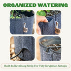 Epic Gardening Grow Bags with Handles (Unlined) - Heavy Duty Fabric Pots for Vegetables, Herbs & Flowers - Breathable Cloth Planters for Indoor & Outdoor Gardening, Moisture Retaining (5, 25 Gallon)
