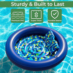 JAMBO Huge Round 76 x 76 Tanning Pool Lounger, Pool Float, Inflatable Sun Tanning Pool Float, Tanning Chair, Pool Floats Adult, Water Lounge Raft Pool Lounger Adults, Tanning Raft Sunchill Tanning Bed