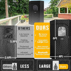 XL Portable Sauna Box, 4L Steamer Portable Steam Sauna for Home, Personal Sauna with Big Sauna Chair, Remote Control, Black, 1400W