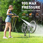 Portable Pressure Washer, 900PSI Cordless Power Washer, Portable Power Washer with 2 Batteries, 6-in-1 Nozzle, Handheld Pressure Washer for Car/Floor/Garden