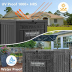 Package Delivery Box for Outside, 48 Gallon Storage with Lockable Secure, Large Resin Outdoor Package Drop Container