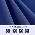 10 X 13 FT Cantilever Outdoor Patio Umbrella with Base Included Large Heavy Duty 360° Rotation Double Top Offset Rectangular Umbrellas with Led Lights for Backyard Outside Deck, NAVY