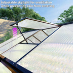 CQZY 6x8 FT Greenhouse for Outdoors,Walk-in Greenhouse for Outdoors,Dark Gray