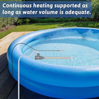 2000W Titanium Immersion Water Heater Portable Electric Hot Tub and Pool Submersible Water Heater with Temp Control & GFCI for above ground pool, Baptistry, Bathtub, Swim spa & Swimming Pools