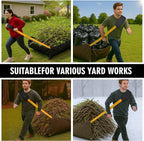 Heavy Duty Leaf Tarp Strap, 10.2 ft Yard Tarp Pulling Tool, Reusable Waste Tarps Shoulder Strap for Efficient Outdoor Leaf Debris Cleaning and Moving
