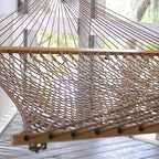 Original Pawleys Island Deluxe Antique Brown DuraCord Rope Hammock – 13 ft. x 65 in, 2-Person, 450 lb Capacity, Oak Spreader Bar, Zinc-Plated Hardware, Handcrafted in The USA
