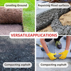 Steel Tamper Tool,63 Inch Handle,Hand Ground Tamper Tool,Durable Plate Soil Compactor,Garden Heavy Duty Tool for Leveling Soil,Gravel,Asphalt,Driveway