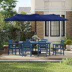 13FT Double Sided Patio Umbrella with LED Lighted