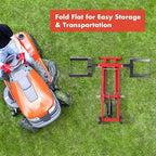 IRONMAX Lawn Mower Lift, 500 LBS Weight Capacity, Zero Turn Mower Hydraulic Jack with Non-Slip Wheels, Adjustable Riding Lawn Tractor Lift for Maintenance and Repair
