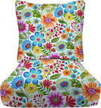 RSH DECOR Deep Seating Cushion with Pillow Back | 22” x 25” Seat | Water and Fade-Resistant Spun Fabric | Outdoor Chair Cushion Set for Patio Furniture | Gregoire Fresco