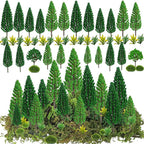 30 Pieces Model Trees Mixed 1.7-6 inch Fake Miniature Trees and Artificial Moss Rocks Diorama Architecture Mini Tress for Crafts Building Model Railway Scenery Landscape Supplies