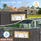 Package Delivery Box for Outside, with Delivery Sign 48 Gallon Storage with Lockable Secure, Large Resin Outdoor Package Drop Container