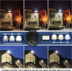 LAMPHOME LED Flood Lights Outdoor 35/60/80W and 3000/4000/5000K Adjustable 10400Lm,Dusk-to-Dawn Sensor o Dawn Flood Light for Yard, Garage, Garden,UL Listed,Includes Include Slip Fitter Mount