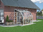 Palram Canopia Rion Sun Room 6 Ft. x 8 Ft. Solarium, Lean-to Greenhouse DIY Kit, Attach to House, Large Twin Wall Polycarbonate, 100% UV Protection for Porch, Patio Outdoors with Window Vent (White)