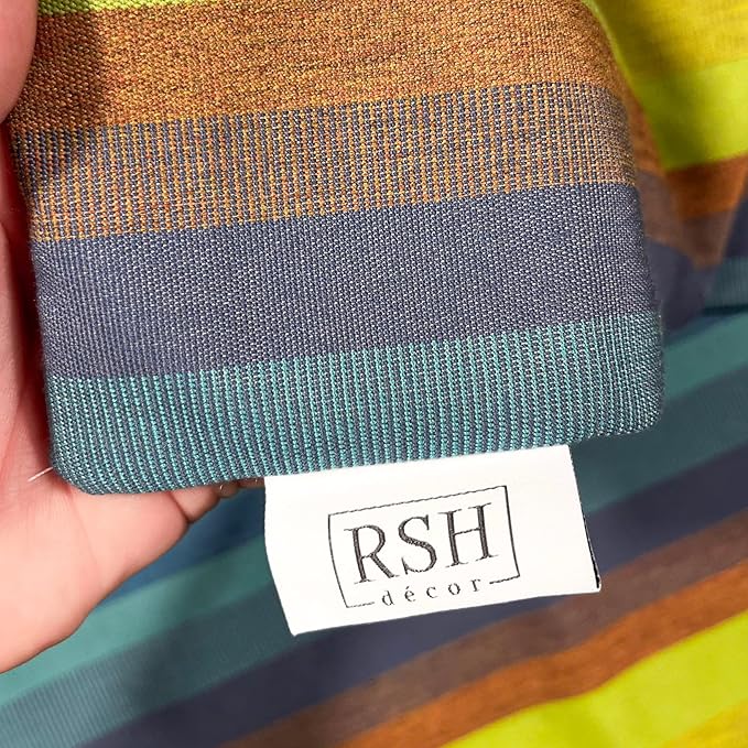 RSH DECOR: Sunbrella Pillow Covers Set of 4 | Covers Only - 26" x 16" | Outdoor Lumbar Pillow Covers Crafted with Sunbrella Performance Fabric | Astoria Lagoon