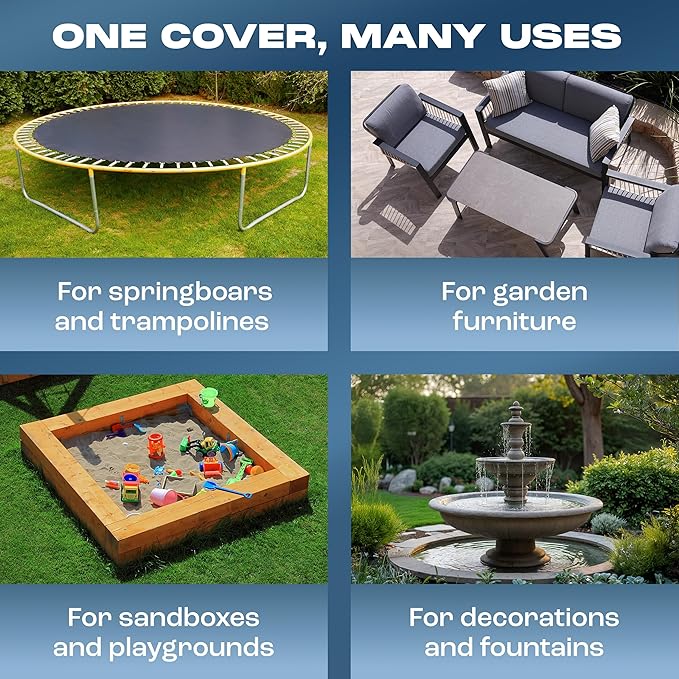 Yankee Diamond Series Pool Covers for Above Ground Pools | All-Weather, Windproof, Light 15ft Round Pool Cover w/ 5 Screw-In Pegs, 5 Ropes | 3 Mounting Methods, Strong Fastenings for Triple Protection
