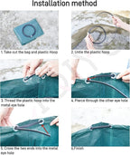1x72Gallons+2x34Gallons (Free Gloves) Garden Leaf Bags,Reusable Heavy Duty Yard Waste Bag Set,Standable Design and Reinforced 4 Handles for Leaf,Grass,Debris,Camping Trash