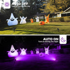 L LOHAS LED Halloween Spotlight Outdoor, Purple Spot Lights for Yard, Auto On/Off 5W 120V Landscape Lighting for House, Holiday, Trees, Decoration, 450LM IP66 Waterproof, UL Listed, 2 Pack