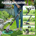 Weed Wacker Cordless 21V 12'' Electric Weed Eater with Auto Line Feed, 2.0Ah Battery and Fast Charger, Battery Powered String Trimmer for Lawn Care, GrassTrimmer, Yard, Garden (AD-ST-001)