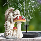 Outdoor Angel on Mushrooms Statue for Garden Decor, Sleep Angel Garden Statues Religious Decorations for Patio Yard Porch Lawn, Angels Garden Sculptures, Home Angel Figurines, Memorial Gifts
