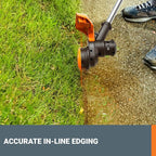 Worx WG183 40V 13" Cordless String Trimmer (Batteries & Charger Included), Black and Orange