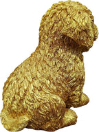 Dog Statue for Outdoor Maltese Dog Ornament Resin Bichon Frise Statue for Home Decor