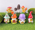 Mini Mushroom House Set - 4pcs Miniature Houses and 3pcs Mini Mushrooms for Fairy Gardens, Micro Landscapes, Moss Decorations (Mushroom House)