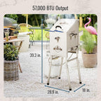 Hike Crew Outdoor 4-Gallon Propane Deep Fryer 57,000 BTU for Camping & Outdoor Kitchen with Push Ignition, 2 Stainless Mesh Frying Baskets, Built-In Thermometer, Gas Regulator & Drain Valve