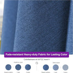 PURPLE LEAF 9' X 11.5' Rectangle Cantilever Umbrella with Base Outdoor Large Aluminum Patio Umbrella with 3-Year Fade Resistance Recycled Fabric and 360-degree Rotation for Deck Pool, Ocean Slate