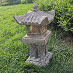 23.6’’High Asian Orchid Pagoda Statue Miniature Tower Lantern Garden Decoration Figurines Outdoor Japanese Decoration Zen Courtyard Landscape